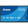 iiyama ProLite TE7512MIS-B4AG - 75 Trída úhloprícky (74.52 zobrazitelný) displej LCD s LED podsvícením - interaktivní digital signage - s dotyková obrazovka (multi touch) / volitelná funkce PC slotu iiyama ProLite TE7512MIS-B4AG - 75 Trída úhloprícky (74.52 zobrazitelný) displej LCD s LED podsvícením - interaktivní digital signage - s dotyková obrazovka (multi touch) / volitelná funkce PC slotu