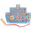 Bigjigs Toys Drevený magnetický labyrint Tyrkysová loď Bigjigs Toys Drevený magnetický labyrint Tyrkysová loď