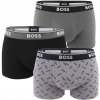 Boss cotton stretch power design all over logo & black