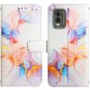 VSETKONAMOBIL 73343 ART MARBLE Peňaženkový kryt Nokia C32 WHITE ORANGE