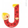Janod Drevené písmenko J lepiace 9 cm červené Janod Drevené písmenko J lepiace 9 cm červené