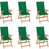 Záhradná stolička 6 ks teak / látka Dekorhome Záhradná stolička 6 ks teak / látka Dekorhome