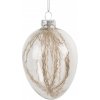 Clayre & Eef Závesné sklenené vajíčko so sušenými kvetmi Egg Bloom - Ø 7*10 cm - Clayre & Eef Clayre & Eef Závesné sklenené vajíčko so sušenými kvetmi Egg Bloom - Ø 7*10 cm - Clayre & Eef