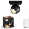 Philips Hue 8719514339248 LED bodové nástenné alebo stropné svietidlo Buckram 1x5W | GU10 | 350lm | 2200-6500K- stmievateľné, diaľkové ovládanie, Bluetooth, White Ambiance, čierna Philips Hue 8719514339248 LED bodové nástenné alebo stropné svietidlo Buckram 1x5W | GU10 | 350lm | 2200-6500K- stmievateľné, diaľkové ovládanie, Bluetooth, White Ambiance, čierna