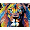 Diamantové maľovanie (s rámom) - Farebný lev II Diamantové maľovanie (s rámom) - Farebný lev II
