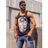 Čierne pánske tank top tričko boxerského strihu s potlačou Bolf 14831A Čierne pánske tank top tričko boxerského strihu s potlačou Bolf 14831A