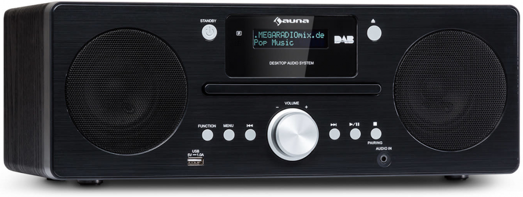 Auna Harvard kompaktný systém DAB+/ UKW rádio CD prehrávač Bluetooth (MG3-Harvard-BK)