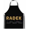 Impar zástěra Mužská jména Gold Radek Impar zástěra Mužská jména Gold Radek