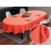 Biante Dekoračný oválny obrus Rongo RG-037 Koralový 120x180 cm Biante Dekoračný oválny obrus Rongo RG-037 Koralový 120x180 cm