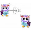 Nefertitis Strieborné náušnice Modrá sova NF51950 - 6 x 8 mm, 0,52 g Nefertitis Strieborné náušnice Modrá sova NF51950 - 6 x 8 mm, 0,52 g