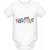 Organické Body pre Bábätká Psí dizajn s nápisom DOGAHOLIC Biela