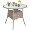 ZahradnyNabytok.org - Ratanový stôl Ø80 cm - krémový ZahradnyNabytok.org - Ratanový stôl Ø80 cm - krémový