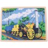Bigjigs Toys dřevěné historický vlak Rocket 35 dielov