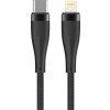 Kabel Maxlife MXUC-08 USB-C - Lightning 1,0 m 27W černý nylon Kabel Maxlife MXUC-08 USB-C - Lightning 1,0 m 27W černý nylon