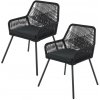 InternetovaZahrada - Kovové kreslá Kastos 2 ks - čierna InternetovaZahrada - Kovové kreslá Kastos 2 ks - čierna