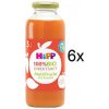 HiPP 100 % BIO JUICE Ovocná šťava s karotkou, 6 x 330 ml, od uk. 4.měsíce