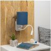 Brilagi - LED Nástenná lampa NUBILA 1xE27/25W/230V+ LED/3W biela/tmavomodrá BG1559+BG1575 + záruka 3 roky zadarmo Brilagi - LED Nástenná lampa NUBILA 1xE27/25W/230V+ LED/3W biela/tmavomodrá BG1559+BG1575 + záruka 3 roky zadarmo