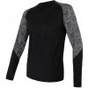Sensor merino IMPRESS pánske tričko dl.rukáv čierna skulls
