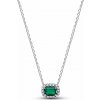 PANDORA strieborný náhrdelník so zeleným kameňom 394503c01-45 PANDORA strieborný náhrdelník so zeleným kameňom 394503c01-45