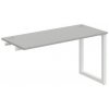 Pracovný stôl UNI O, k pozdĺ. reťazeniu, 140x75,5x60 cm, sivá/biela Pracovný stôl UNI O, k pozdĺ. reťazeniu, 140x75,5x60 cm, sivá/biela