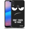Picasee silikónový čierny obal pre Huawei P20 Lite - Nesiahajte mi na telefón Picasee silikónový čierny obal pre Huawei P20 Lite - Nesiahajte mi na telefón