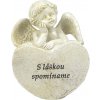Anjel na hrob so srdcom S láskou spomíname 12cm Anjel na hrob so srdcom S láskou spomíname 12cm