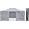 TENTino Nožnicový párty stan 4x6 m / 8 nôh STEEL HEXAGON 5A - ŠEDÁ