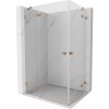 MEXEN/S - Lunar Duo sprchovací kút dvere krídlové 75 x 70, transparent, meď kartáčovaná 834-075L-070P-65-00 MEXEN/S - Lunar Duo sprchovací kút dvere krídlové 75 x 70, transparent, meď kartáčovaná 834-075L-070P-65-00