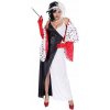 KOSTÝM CRUELLA DE VIL ČIERNO-BIELY KARNEVAL xl KOSTÝM CRUELLA DE VIL ČIERNO-BIELY KARNEVAL xl