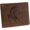 Pánska peňaženka-dokladovka KÔŇ, hnedá koža