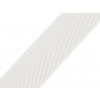 Guma s keprovým vzorom na opasky a traky šírka 40 mm Off White 1m Guma s keprovým vzorom na opasky a traky šírka 40 mm Off White 1m