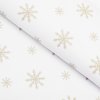 Teflónová látka na obrusy TF-119 Vianočné béžové vločky na bielom - šírka 155 cm Teflónová látka na obrusy TF-119 Vianočné béžové vločky na bielom - šírka 155 cm