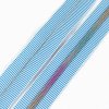 Zips metráž / 5 mm / modrý pásikavý / dúhové zúbky Zips metráž / 5 mm / modrý pásikavý / dúhové zúbky
