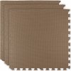 Humbi Pena podlahová podložka 180 × 60 veľké vodoodolné puzzle bezpečné 3 ks tmavo béžová