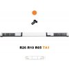 Strobos LED svetelná rampa Optima 90/2P 160cm, Oranžová, biely stred, EHK R65 Strobos LED svetelná rampa Optima 90/2P 160cm, Oranžová, biely stred, EHK R65