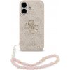 Guess PU 4G Metal Logo Strap zadný kryt pre iPhone 17 Pink