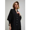 Shirt with decorative buttons čierna | biela S Moodo 5904152421230 Shirt with decorative buttons čierna | biela S Moodo 5904152421230