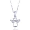 MINET JMAN0598SN45 - Strieborný náhrdelník anjel s bielymi zirkónmi MINET JMAN0598SN45 - Strieborný náhrdelník anjel s bielymi zirkónmi
