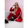 Velúrová sada Ariel červená
