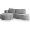 Rohová rozkladacia sedačka Cortio - sivá Strana: Ľavá Rohová rozkladacia sedačka Cortio - sivá Strana: Ľavá