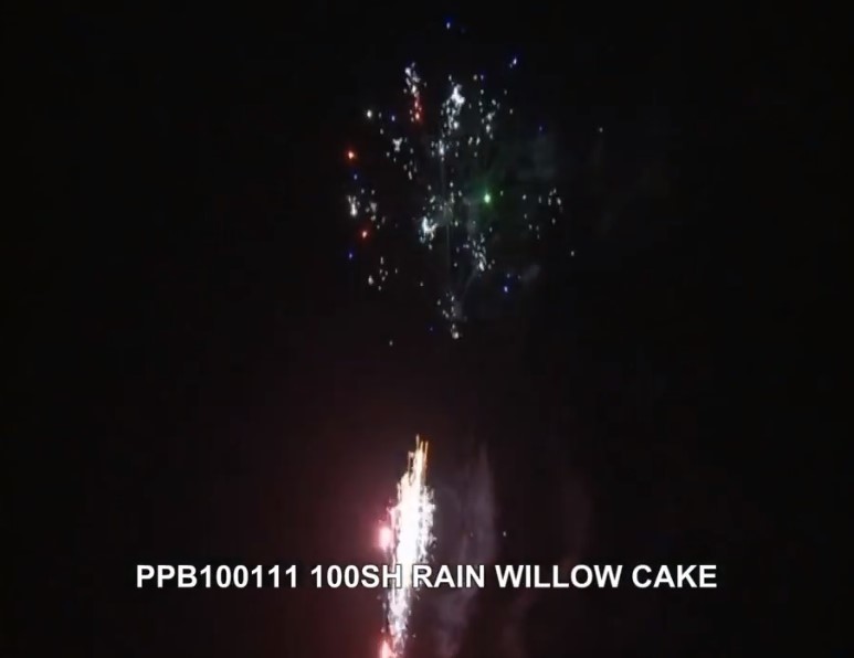 Ohňostroj Rain Wilow Cake 100 rán 30 mm