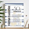 INSPIO Tabuľka Darčeky k 30 - Osobné blahoželanie k 30 narodeninám - 40x30 narodeniny INSPIO Tabuľka Darčeky k 30 - Osobné blahoželanie k 30 narodeninám - 40x30 narodeniny