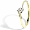 Blink-Blink Jemný prsteň zo žltého zlata s diamantom 0.05 ct 1420ZDG* Blink-Blink Jemný prsteň zo žltého zlata s diamantom 0.05 ct 1420ZDG*