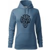 Bike lebka - Mikina dámská Cape s kapucí - XS ( Denim ) Bike lebka - Mikina dámská Cape s kapucí - XS ( Denim )