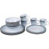 Sada riadov Bo-Camp Dinner set 16 Farba: modrá/biela Sada riadov Bo-Camp Dinner set 16 Farba: modrá/biela