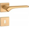 Dverové kovanie MP - AS - BERGENIA - HR 7S (OLS - Mosadz brúsená), kľučka-kľučka, WC kľúč, MP OLS (mosadz brúsená a lakovaná)