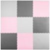Ricokids Penové puzzle na zem 180x180cm 9 ks sivá ružová Ricokids Penové puzzle na zem 180x180cm 9 ks sivá ružová