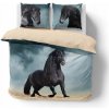 Posteľná Bielizeň 160x200 kôň čierna béžová Holland Natura Posteľná Bielizeň 160x200 kôň čierna béžová Holland Natura