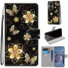 Peňaženkové kožené puzdro DRAWING na Huawei P50 - Gold Diamond Butterfly Peňaženkové kožené puzdro DRAWING na Huawei P50 - Gold Diamond Butterfly