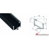 ALU PROFIL TYP H ROHOVÝ (30°/60°) PRE 1 x 12MM LED (ČIERNY ANODIZOVANÝ) ALU PROFIL TYP H ROHOVÝ (30°/60°) PRE 1 x 12MM LED (ČIERNY ANODIZOVANÝ)